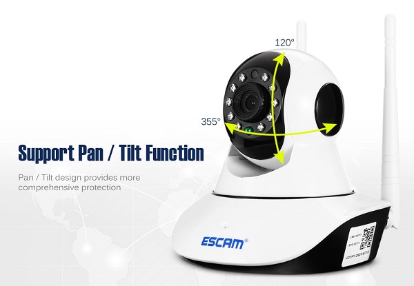 Escam G02 720P WiFi IP камера поворотна
